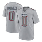 Johmsee NE.Patriots #0 Christian Gonzalez Player Gray Fashion Limited Home Game Stitched Jerseys