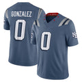 Johmsee NE.Patriots #0 Christian Gonzalez Player Storm Blue Rivalries Collection Limited Stitched Jerseys