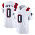 Johmsee NE.Patriots #0 Christian Gonzalez Player White Limited Vapor F.U.S.E. Home Game Stitched Jerseys