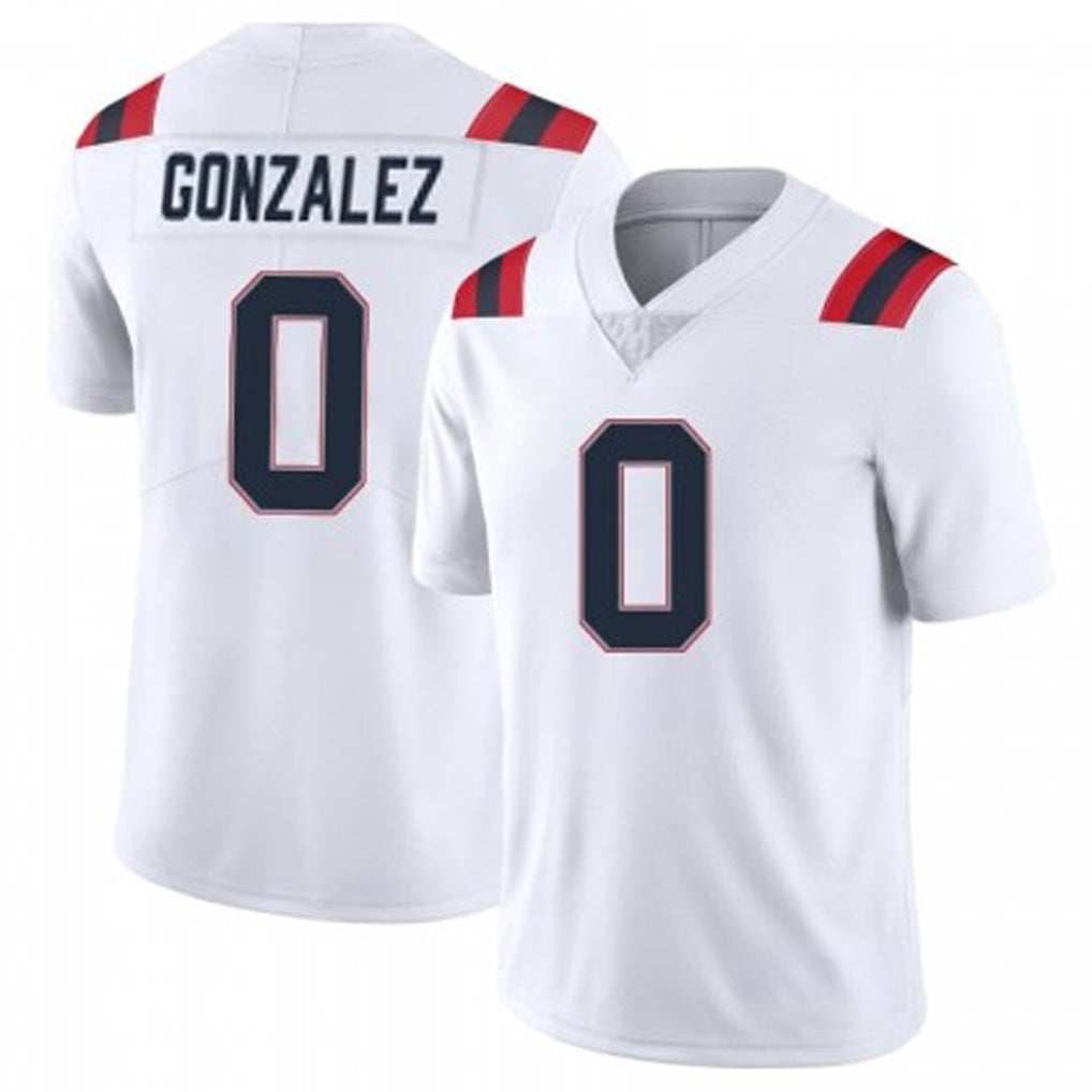 Johmsee NE.Patriots #0 Christian Gonzalez Player White Vapor Untouchable Home Game Stitched Jerseys