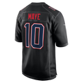 Johmsee NE.Patriots #10 Drake Maye Carbon Black Fashion Game Stitched Jerseys