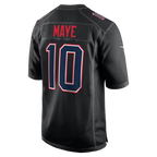 Johmsee NE.Patriots #10 Drake Maye Carbon Black Fashion Game Stitched Jerseys