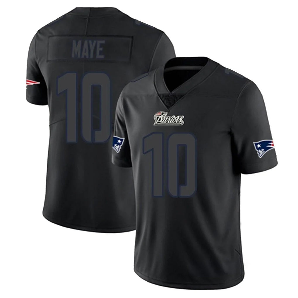 Johmsee NE.Patriots #10 Drake Maye Player Black Impact LImited Home Game Stitched Jerseys