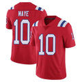 Johmsee NE.Patriots #10 Drake Maye Player Red Vapor Untouchable Home Game Stitched Jerseys