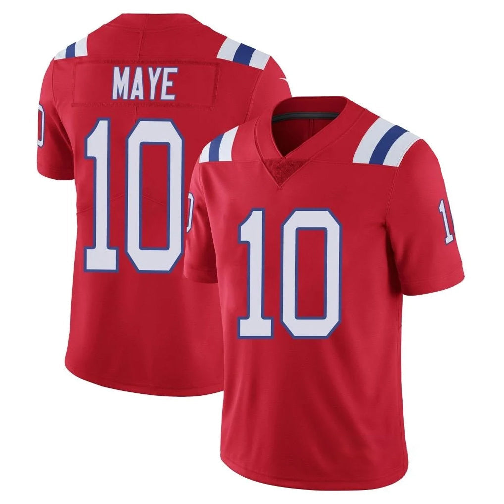Johmsee NE.Patriots #10 Drake Maye Player Red Vapor Untouchable Home Game Stitched Jerseys