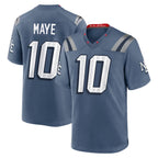 Johmsee NE.Patriots #10 Drake Maye Player Storm Blue Rivalries Collection Game Stitched Jerseys