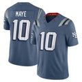 Johmsee NE.Patriots #10 Drake Maye Player Storm Blue Rivalries Collection Limited Stitched Jerseys