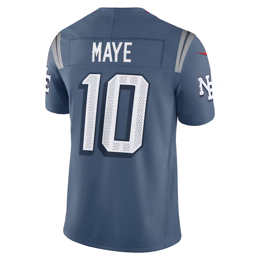 Johmsee NE.Patriots #10 Drake Maye Player Storm Blue Rivalries Collection Limited Stitched Jerseys