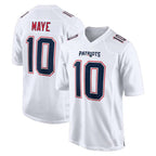Johmsee NE.Patriots #10 Drake Maye Player White Fashion Limited Home Game Stitched Jerseys