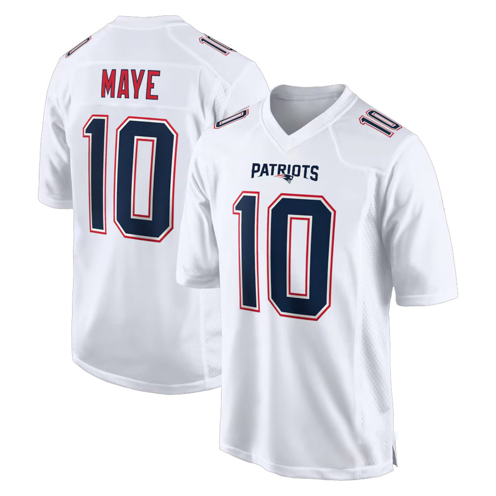 Johmsee NE.Patriots #10 Drake Maye Player White Fashion Limited Home Game Stitched Jerseys
