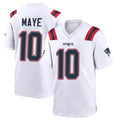 Johmsee NE.Patriots #10 Drake Maye Player White Home Game Stitched Jerseys