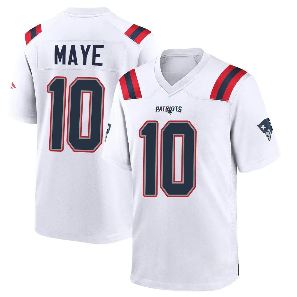 Johmsee NE.Patriots #10 Drake Maye Player White Home Game Stitched Jerseys