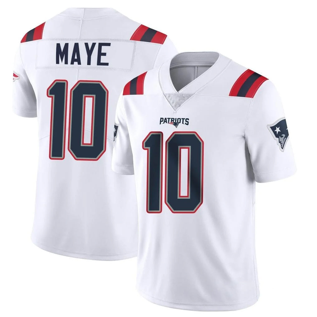 Johmsee NE.Patriots #10 Drake Maye Player White Vapor Untouchable Home Game Stitched Jerseys