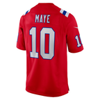 Johmsee NE.Patriots #10 Drake Maye Red Player Game Stitched Jerseys