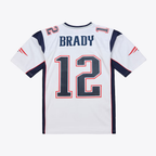 Johmsee NE.Patriots  #12 Tom Brady Mitchell & Ness White 2000 Legacy Replica Jersey Stitched Puhic Game Jerseys