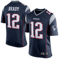 Johmsee NE.Patriots #12 Tom Brady Player Navy Blue Game Stitched Jerseys