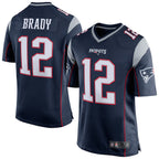 Johmsee NE.Patriots #12 Tom Brady Player Navy Blue Game Stitched Jerseys