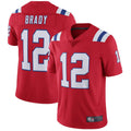 Johmsee NE.Patriots #12 Tom Brady Player Red Home Limited Stitched Jerseys