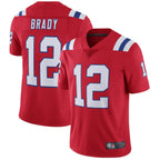 Johmsee NE.Patriots #12 Tom Brady Player Red Home Limited Stitched Jerseys