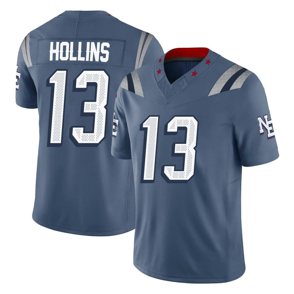 Johmsee NE.Patriots #13 Mack Hollins Player Blue Limited Rivalries Collection Home Game Stitched Jerseys