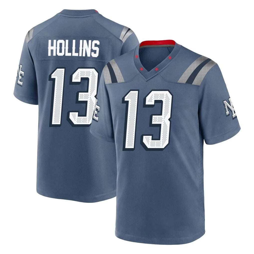Johmsee NE.Patriots #13 Mack Hollins Player Blue Rivalries Collection Home Game Stitched Jerseys