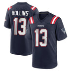Johmsee NE.Patriots #13 Mack Hollins Player Navy Home Game Stitched Jerseys