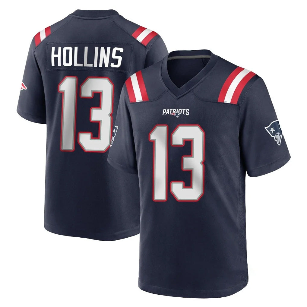 Johmsee NE.Patriots #13 Mack Hollins Player Navy Home Game Stitched Jerseys