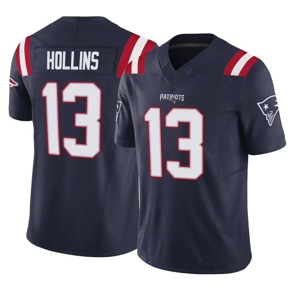 Johmsee NE.Patriots #13 Mack Hollins Player Navy Limited Vapor F.U.S.E. Home Game Stitched Jerseys
