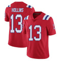 Johmsee NE.Patriots #13 Mack Hollins Player Red Limited Vapor F.U.S.E. Home Game Stitched Jerseys