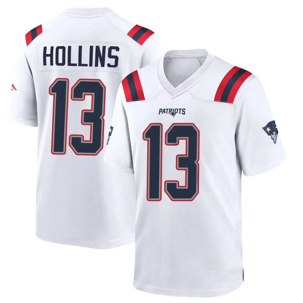 Johmsee NE.Patriots #13 Mack Hollins Player White Home Game Stitched Jerseys