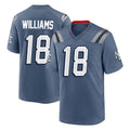 Johmsee NE.Patriots #18 Kyle Williams Player Blue Rivalries Collection Home Game Stitched Jerseys