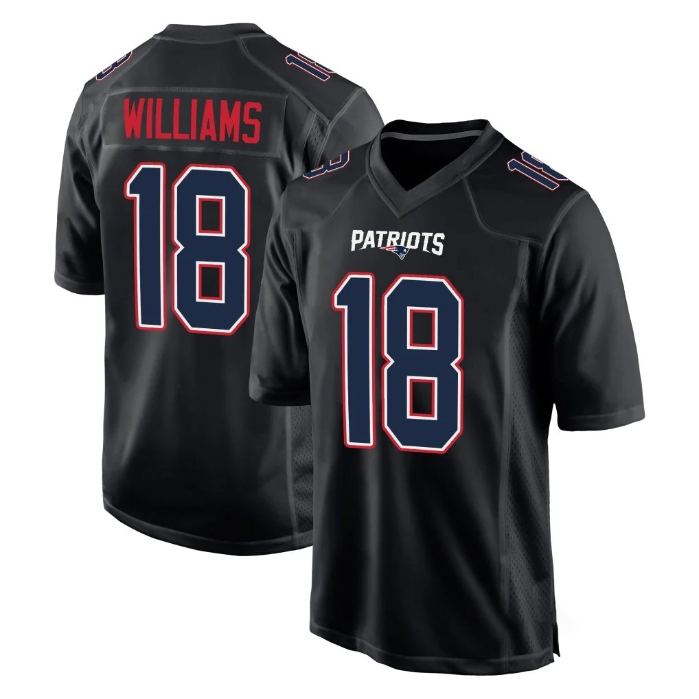Johmsee NE.Patriots #18 Kyle Williams Player Carbon Fashion Limited Home Game Stitched Jerseys