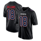 Johmsee NE.Patriots #18 Kyle Williams Player Carbon Fashion Limited Home Game Stitched Jerseys