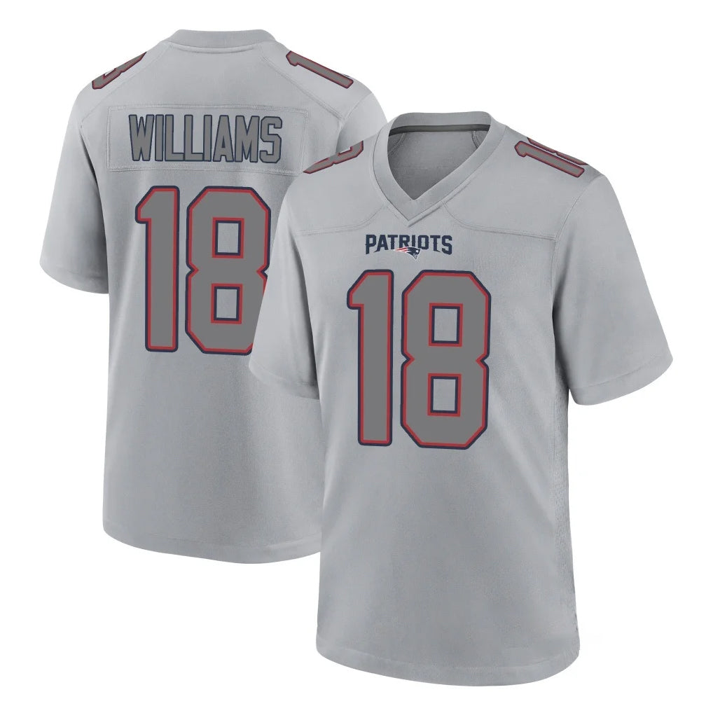 Johmsee NE.Patriots #18 Kyle Williams Player Gray Fashion Limited Home Game Stitched Jerseys