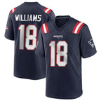 Johmsee NE.Patriots #18 Kyle Williams Player Navy Home Game Stitched Jerseys