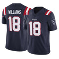 Johmsee NE.Patriots #18 Kyle Williams Player Navy Limited Vapor F.U.S.E. Home Game Stitched Jerseys