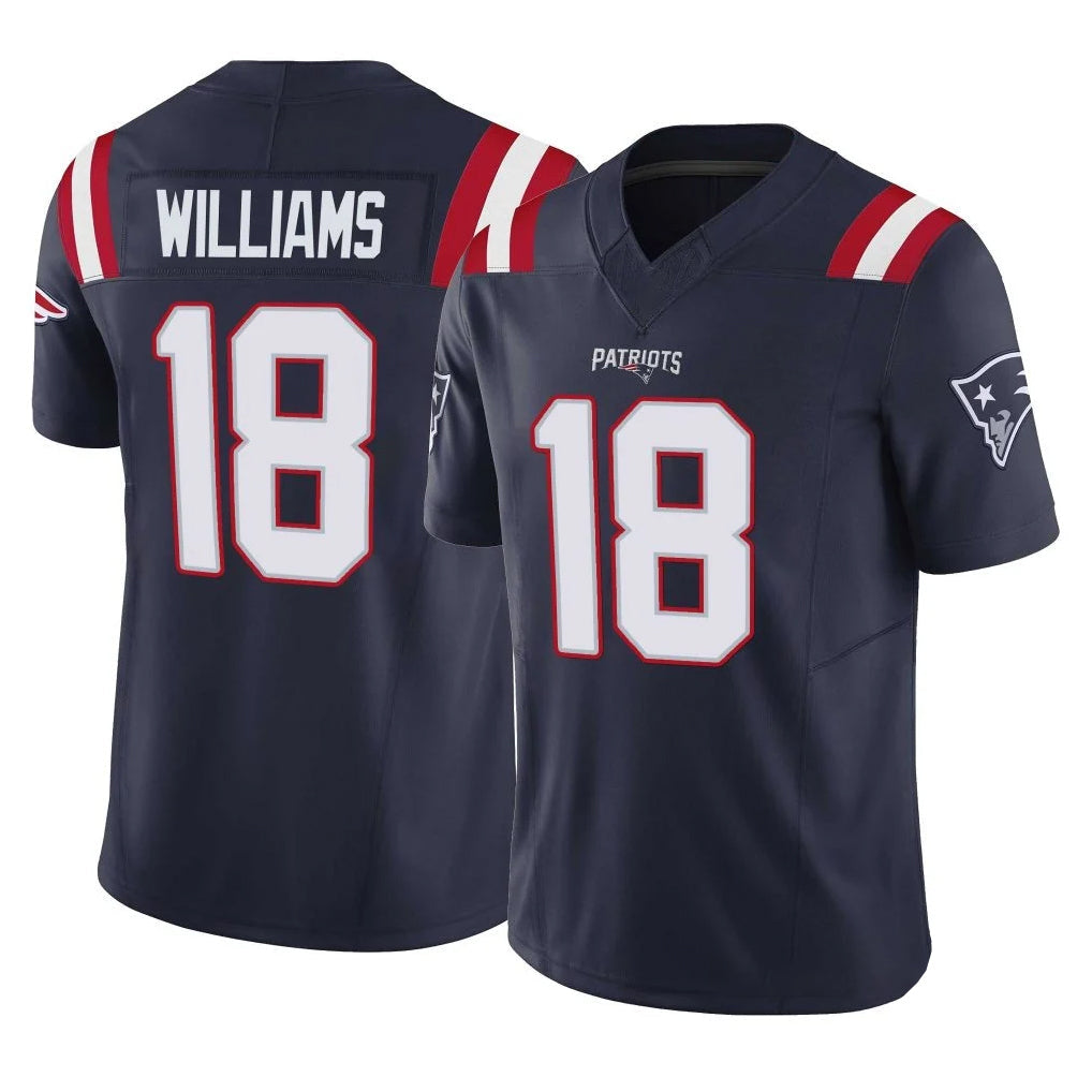 Johmsee NE.Patriots #18 Kyle Williams Player Navy Limited Vapor F.U.S.E. Home Game Stitched Jerseys