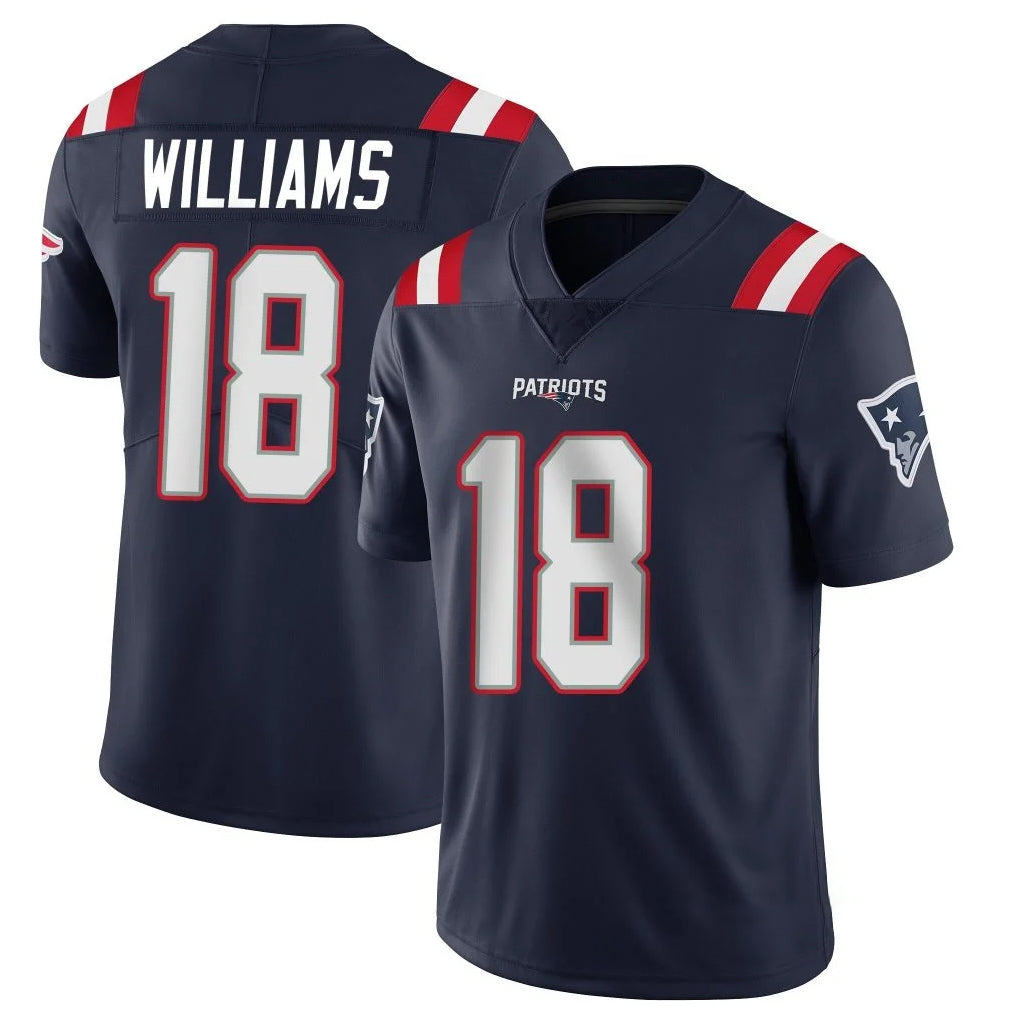 Johmsee NE.Patriots #18 Kyle Williams Player Navy Vapor Untouchable Home Game Stitched Jerseys