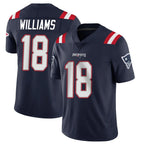 Johmsee NE.Patriots #18 Kyle Williams Player Navy Vapor Untouchable Home Game Stitched Jerseys