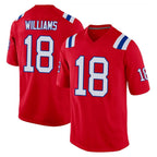 Johmsee NE.Patriots #18 Kyle Williams Player Red Home Game Stitched Jerseys