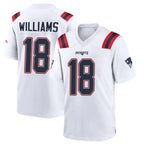 Johmsee NE.Patriots #18 Kyle Williams Player White Home Game Stitched Jerseys