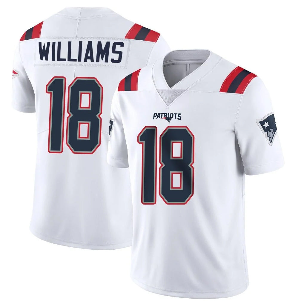 Johmsee NE.Patriots #18 Kyle Williams Player White Vapor Untouchable Home Game Stitched Jerseys