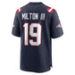 NE.Patriots #19 Joe Milton III Navy Game Stitched American Football Jerseys
