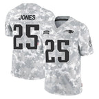 Johmsee NE.Patriots #25 Marcus Jones Player Arctic Camo Salute To Service Limited Game Stitched Jerseys