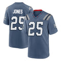 Johmsee NE.Patriots #25 Marcus Jones Player Blue Rivalries Collection Home Game Stitched Jerseys