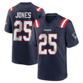 Johmsee NE.Patriots #25 Marcus Jones Player Navy Home Game Stitched Jerseys