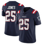 Johmsee NE.Patriots #25 Marcus Jones Player Navy Vapor Untouchable Home Game Stitched Jerseys