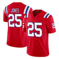 Johmsee NE.Patriots #25 Marcus Jones Player Red Limited Vapor F.U.S.E. Home Game Stitched Jerseys