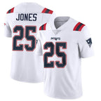 Johmsee NE.Patriots #25 Marcus Jones Player White Vapor Untouchable Home Game Stitched Jerseys