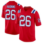 Johmsee NE.Patriots #26 Hassan Haskins Player Red Home Game Stitched Jerseys